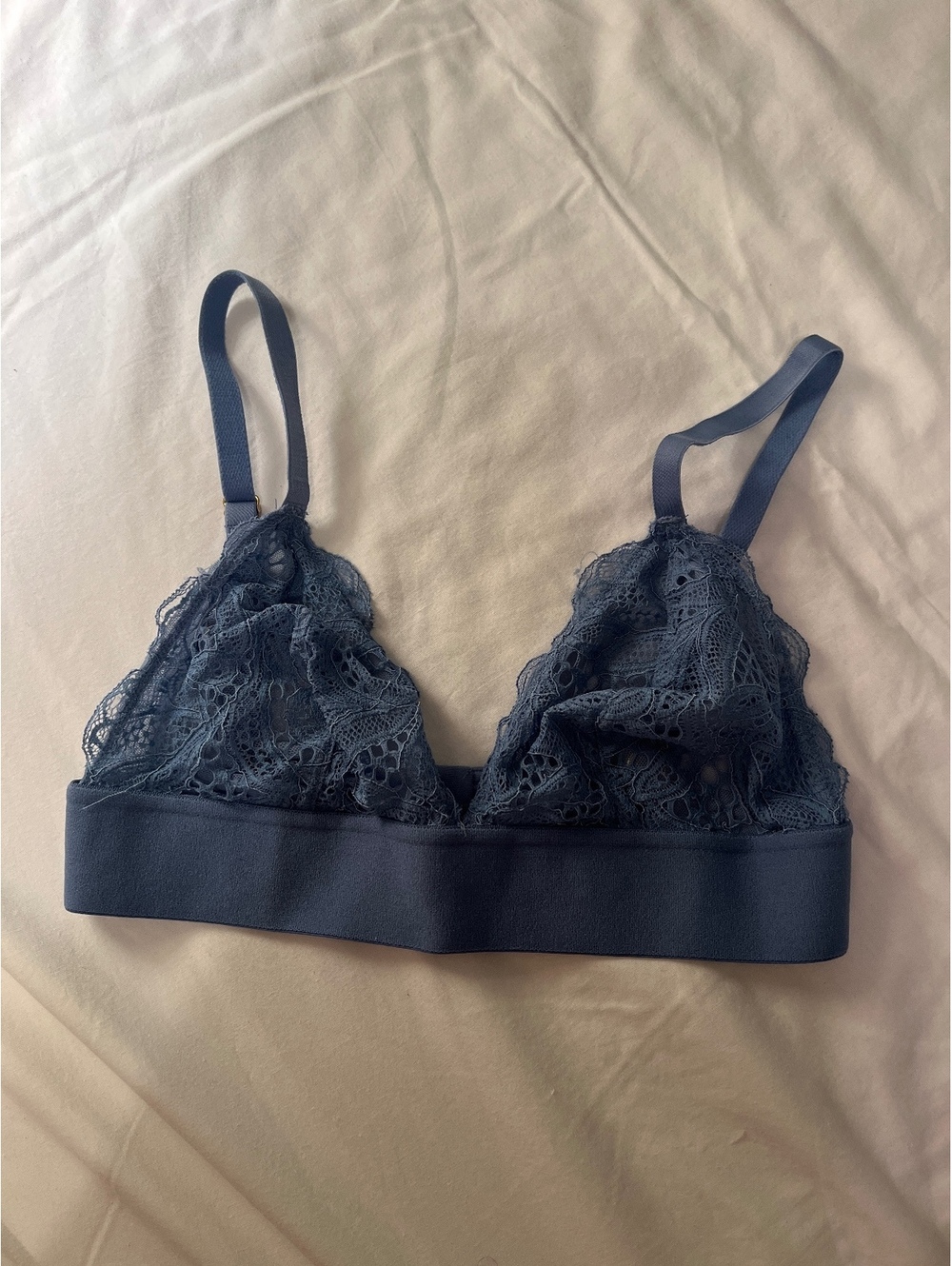 Lively Lace Bralette in Navy, Size Small